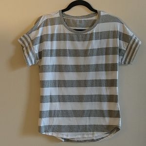 3/$15 Grey and White Striped Shirt